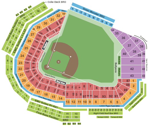 Fenway Park Seating Chart + Rows, Seats And Club Seats